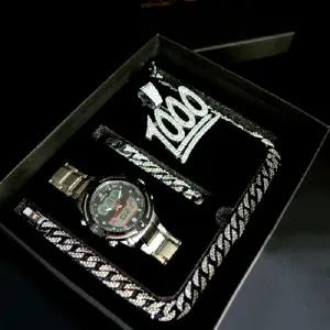 CFJ01 COMBO RELOJ ACCESORIOS TIPO CUBANO