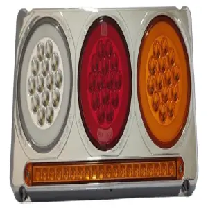 STOP TRIPLE NEON REDONDO 4" REGLETA