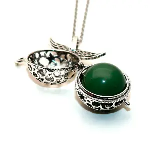 Collar Llamador Angel Jade Corazon