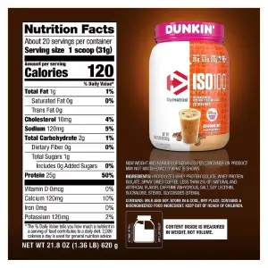 Dunkin Dymatize Proteína Iso100 620g