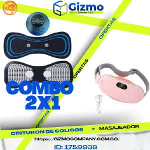 Combo Cinturon Para Colicos + Masajeador