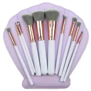 set de brochas concha x10  maquillaje