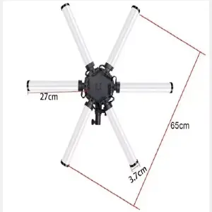 Aro de luz estrella 6 barras + trípode