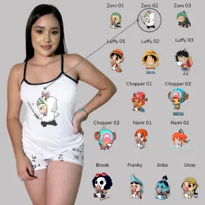 PIJAMA SHORT ONE PIECE PERSONALIZADA