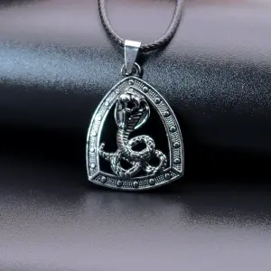 Collar Cobra Serpiente Plateado+ Estuche
