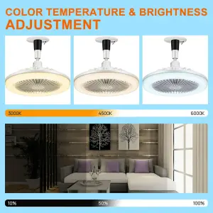 Ventilador De Techo Silencioso, Lampara