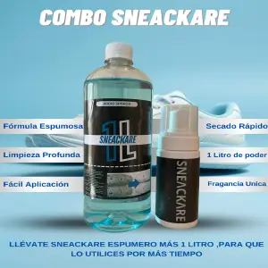 ESPUMA TENIS: Limpieza y Protección para tus Zapatillas - ESPUMA TENIS,1 LITRO MÁS ESPUMERO 150 ML