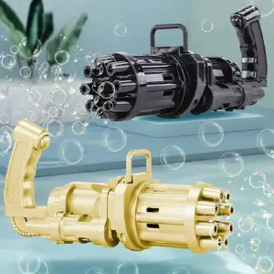 PISTOLA DE BURBUJAS PARA NIÑOS GATLING