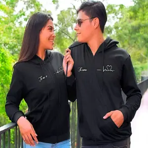Buzo, Buso Hoodie PAREJA corazón electro