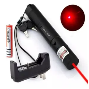 puntero láser recargable rojo con llave