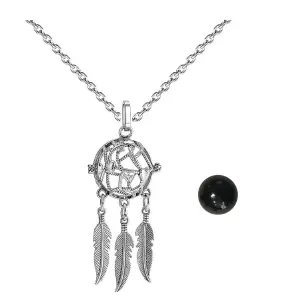 Collar Llamador De Angel Corazon Tejido