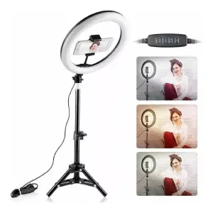 Aro de luz + tripode 26cm