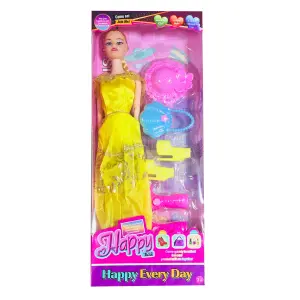 Muñeca Vestido Sombrero Bolso Tacones