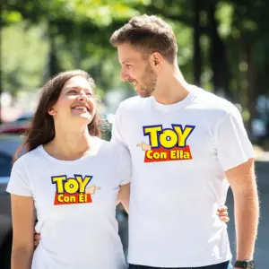 Camiseta estampada t-shirt pareja toy co