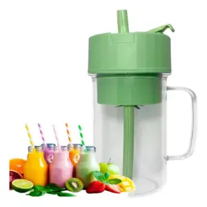 Licuadora Recargable Vaso Con Pitillo