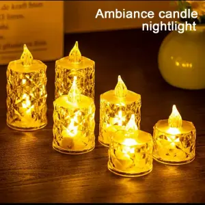 "Velas de Cristal LED pila caja x 24 ud