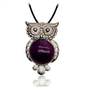 Collar Buho Cuarzo Amatista Sabiduria