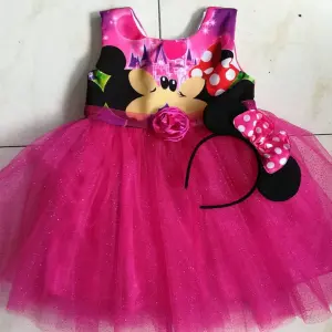 Vestido Rotondo Escarchado Mickey y Minn