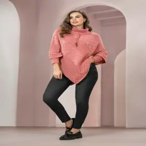 RUANA TEJIDA EN HILO DAMA 5307