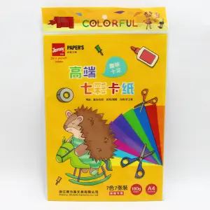 CARTULINA BRISTOL  A4 X 7 PIEZAS COLORE