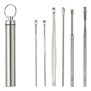 kit de limpieza para oídos de acero inox