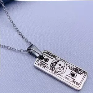 Cadena Duo Dije Dollar Dorado