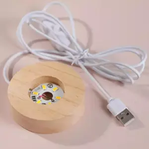 Lámpara De Cristal 3d Bola Luz Nocturna