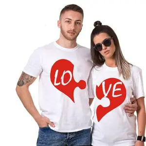 CAMISAS EN PAREJA CORAZON LOVE