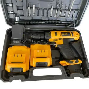 taladro amarillo doble bateria