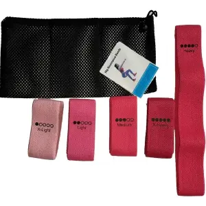 Set X5 Bandas Tela Cerrada Elásticas Kit