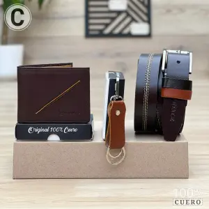 TRIO CORREA DEPORTIVA BILLETERA Y LLAVER