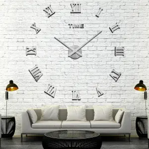 RELOJ DE PARED 100CMX100CM 019PLATEADO