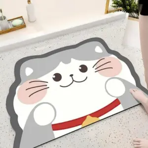 TAPETE ABSORBENTE GATO PARA BAÑO HOGAR
