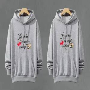 Buzo, Buso Hoodie Pareja Abuelos