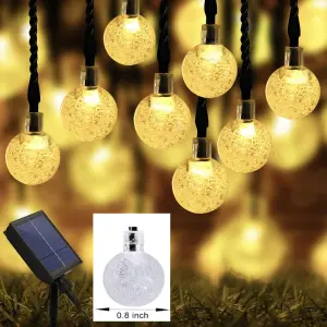 Guirnalda Solar Bombillo Hielo Navidad: Ilumina tus Fiestas - Guirnalda Solar Bombillo Hielo navidad
