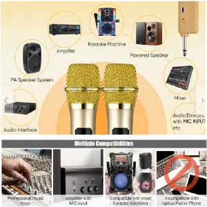 MICROFONO INALAMBRICO DOBLE WG-200
