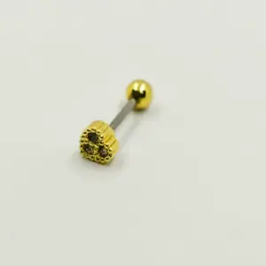 PIERCING DORADO CORAZONCITO CRISTAL