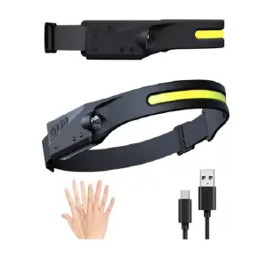 Linterna Led De Cabeza Recargable Con Se