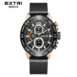 X6035 RELOJ EXTRI CRONOGRAFO CUERO HOMBR