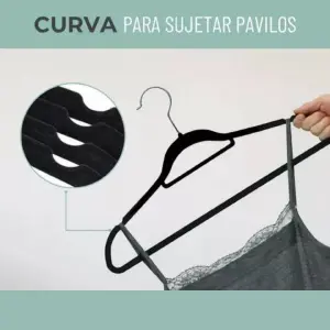 Gancho de Ropa de Terciopelo X50 unidad