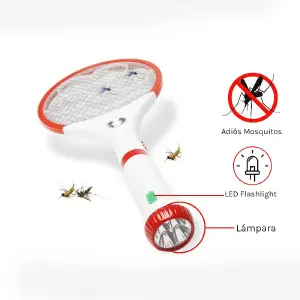 Raqueta Mata Zancudos con linterna recar