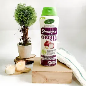 Shampoo con extracto de Cebolla y ajo