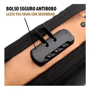 Bolso Con Puerto Usb Carga Impermeable M