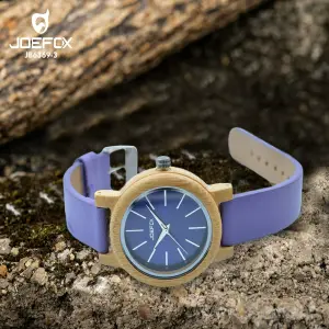 JB6369 RELOJ JOEFOX BAMBU CUERO ESTUCH