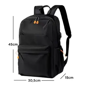 COMBO MORRAL L008 NEGRO + RELOJ Y68