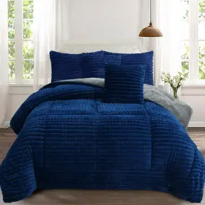 EDREDON CAMA DOBLE IMPORTADO 5 PIEZAS