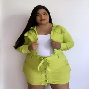 conjunto para dama talla plus verde