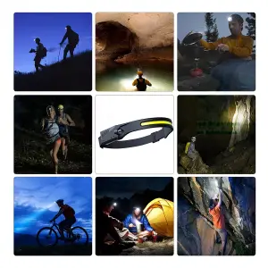 Linterna Frontal Luz Led Camping De Cabe