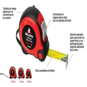 FLEXOMETRO ROJO MARCA BELLOTA