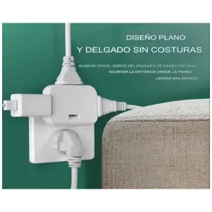 Enchufe 3 salidas adaptador